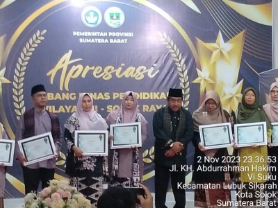 Apresiasi Guru dan Tenaga Kependidikan Wilayah Cabdin III Solok Raya