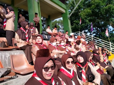 Penampilan Kolaborasi siswa dan Guru SLB se Kota Solok dalam Lagu Himne Pramuka Pada Acara Puncak Ma